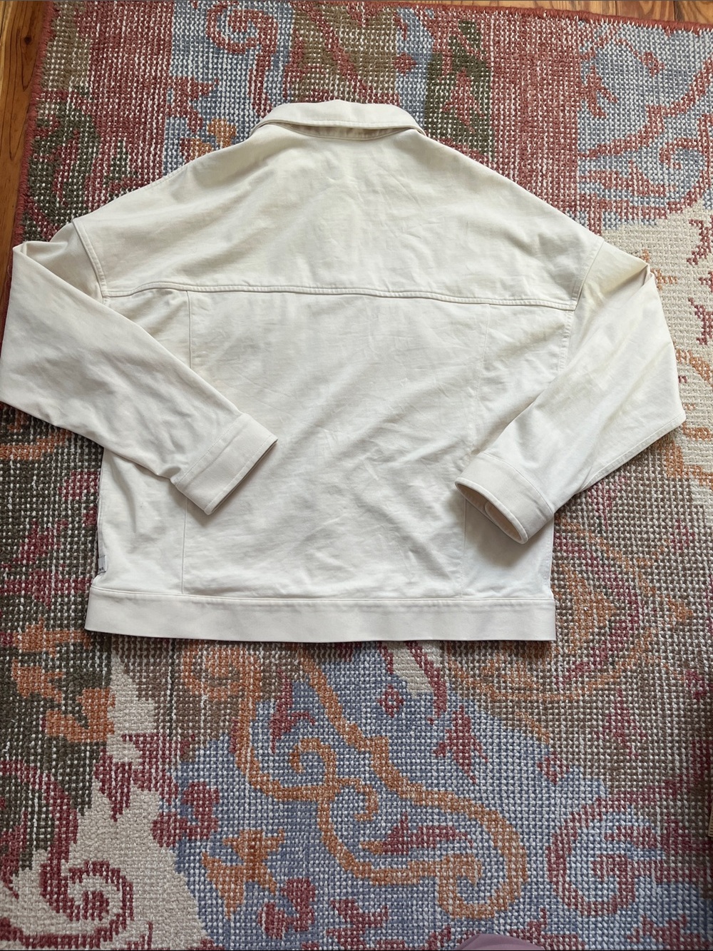Vuori Mackenzie Jacket Cream Natural Heavyweight Cotton Knit Shacket Size M - Picture 12 of 13